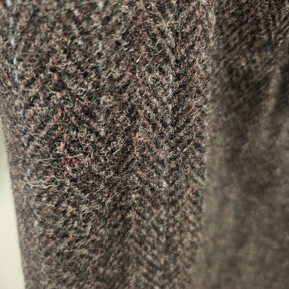 Vintage Charles Klein Wool Herringbone Coat Women’s 14 Long Double Breasted Made - Picture 2 of 15